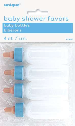 Blue Baby Bottles Cake Toppers - Click Image to Close